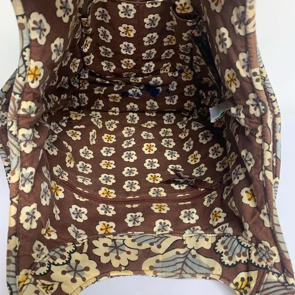 Vera Bradley Slate Blooms Side By Side Tote Shoulder Bag Crafts/Repairs - Picture 9 of 11